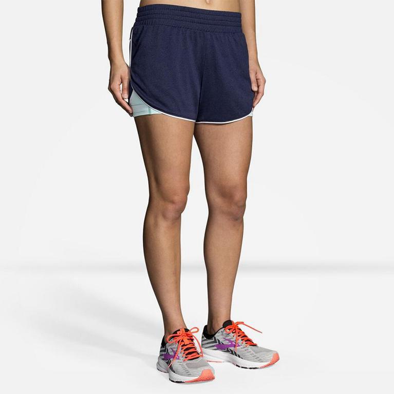 Brooks Rep 3 2-In-1 - Womens Running Shorts - Blue (47602SMWK)